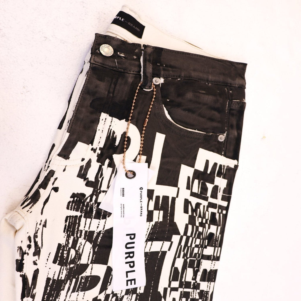Purple Brand Distressed Graphic Jeans ¡ª front