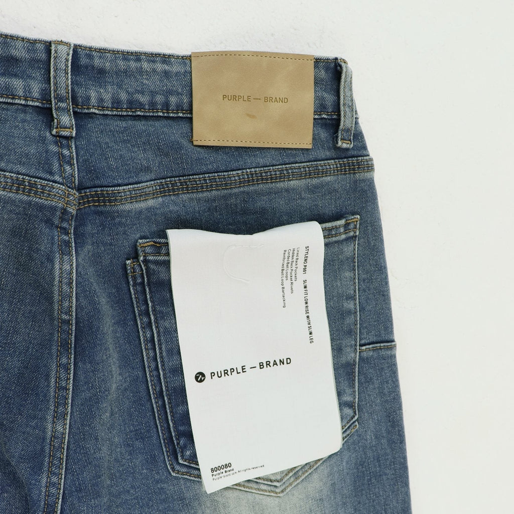 Purple Brand Washed Blue Denim Jeans ¡ª detail