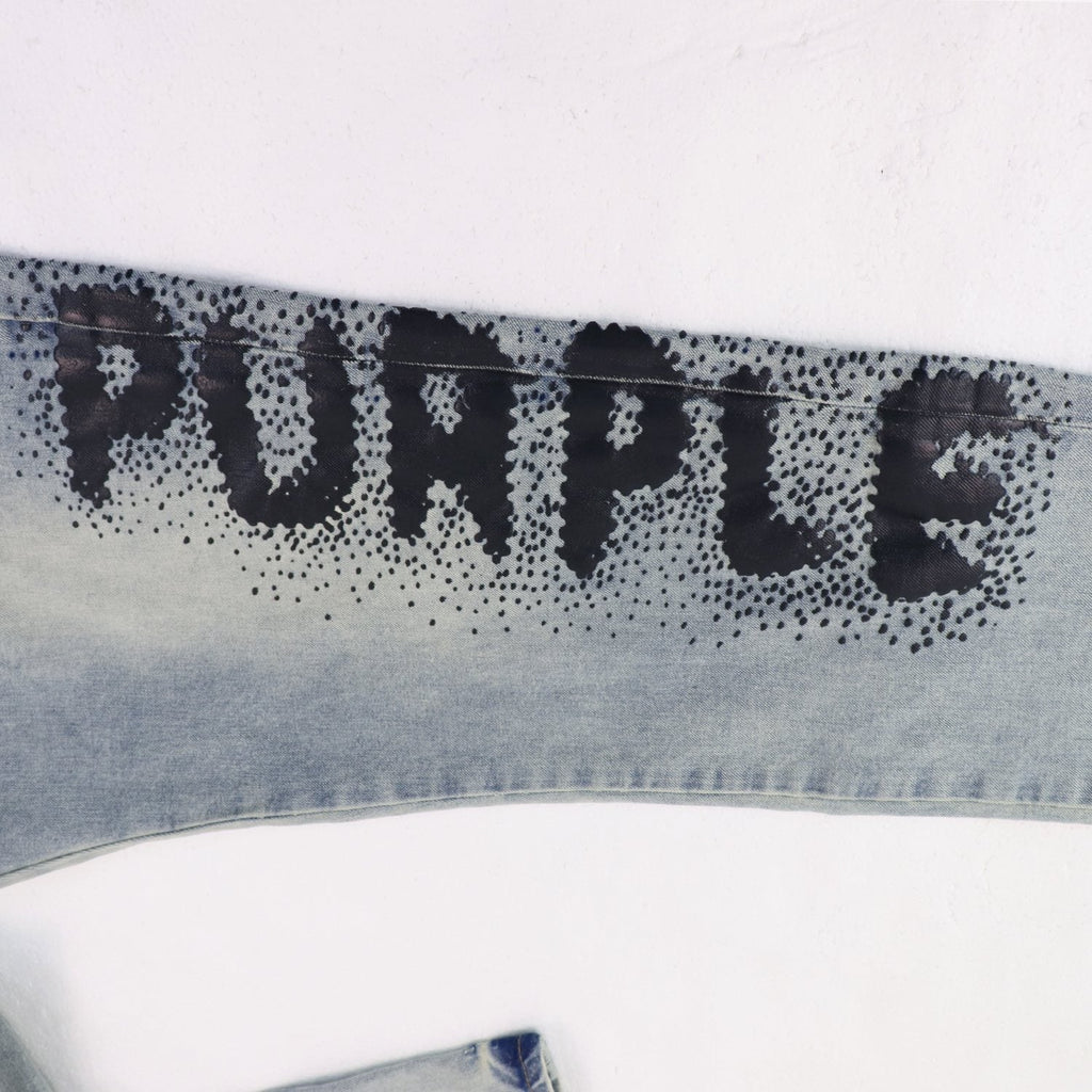 Purple Brand Light Blue Washed Graphic Jeans ¡ª detail