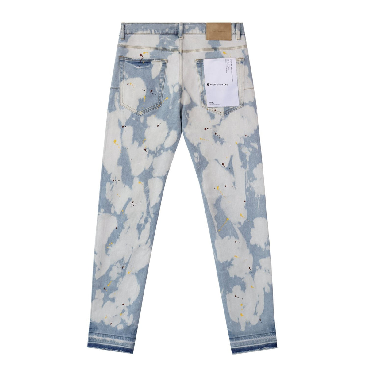 Purple Brand Light Blue Bleached Paint Splatter Skinny Jeans ¡ª back
