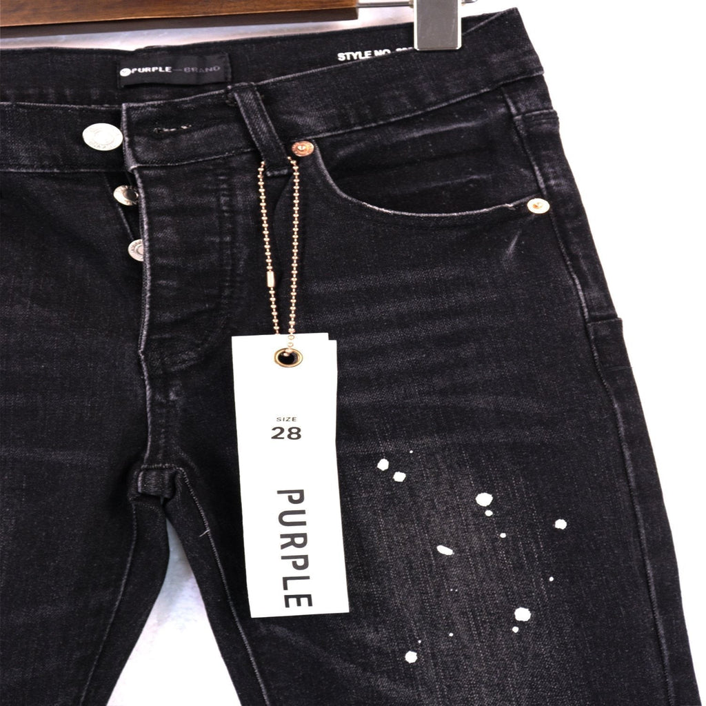 Purple Brand P001 Distressed Washed Black Slim Jeans ¡ª context