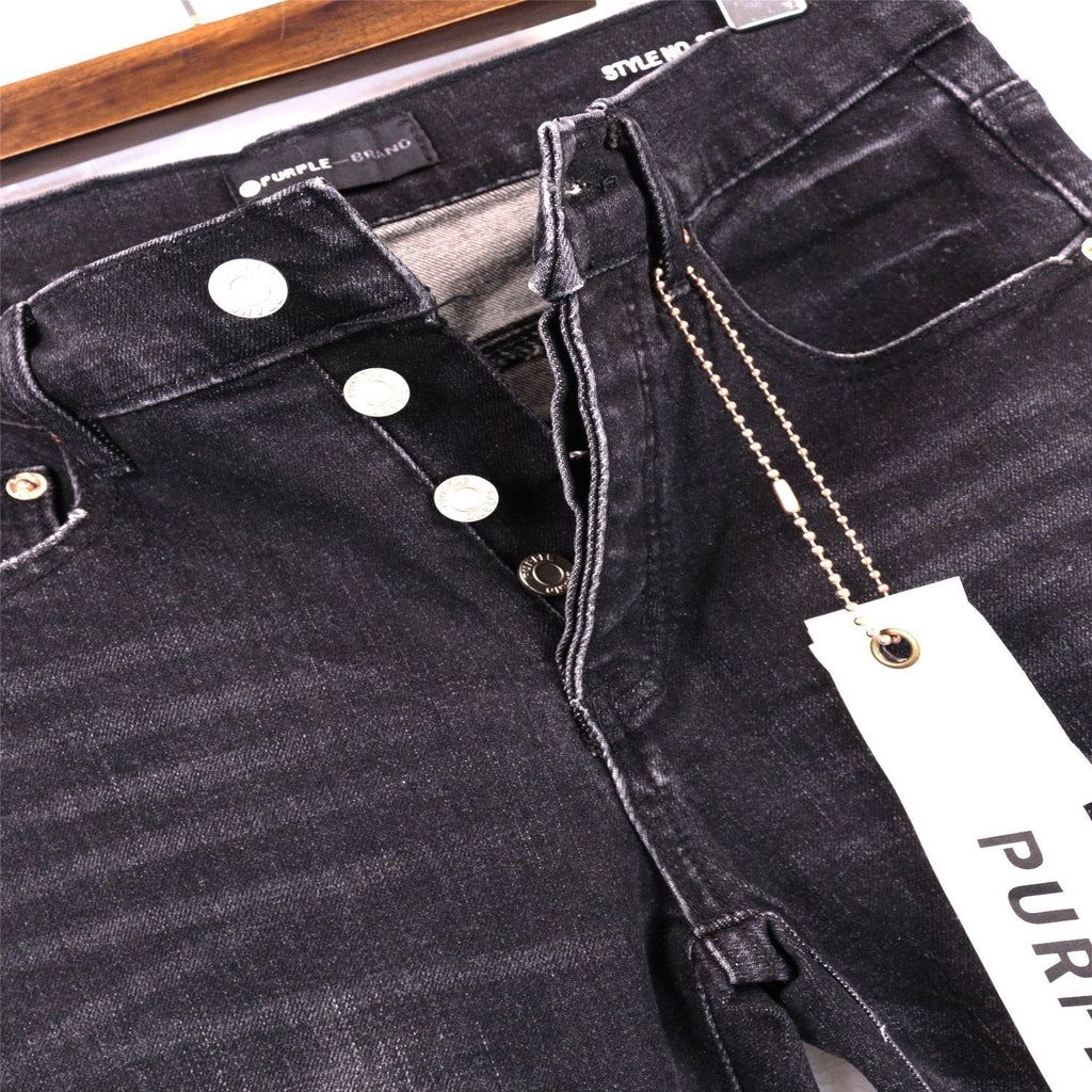 Purple Brand P001 Distressed Washed Black Slim Jeans ¡ª context