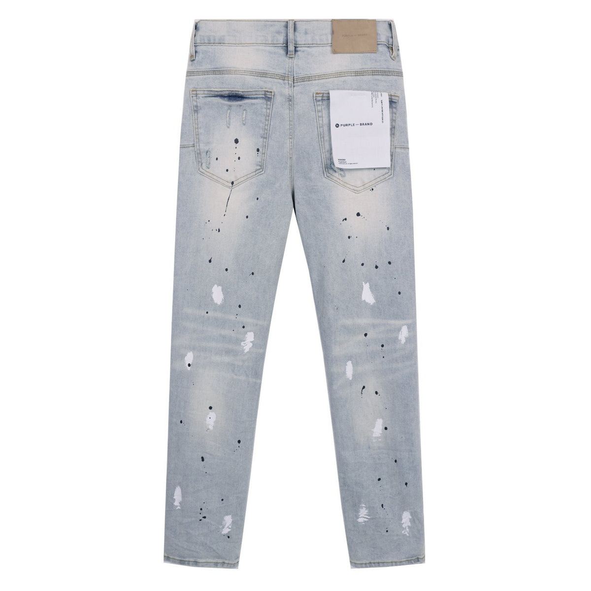 Purple Brand Light Blue Distressed Paint Splatter Jeans ¡ª back