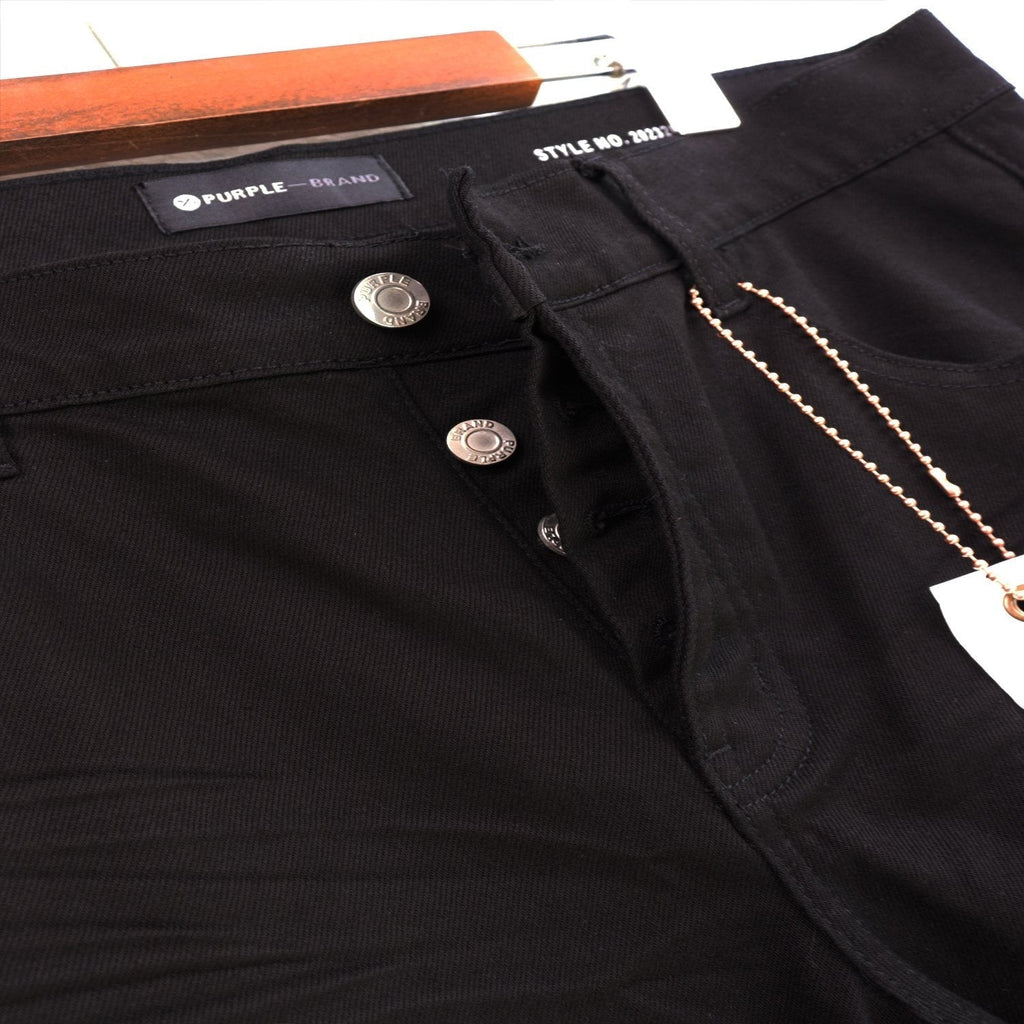 Purple Brand Washed Black Distressed Jeans ¡ª detail