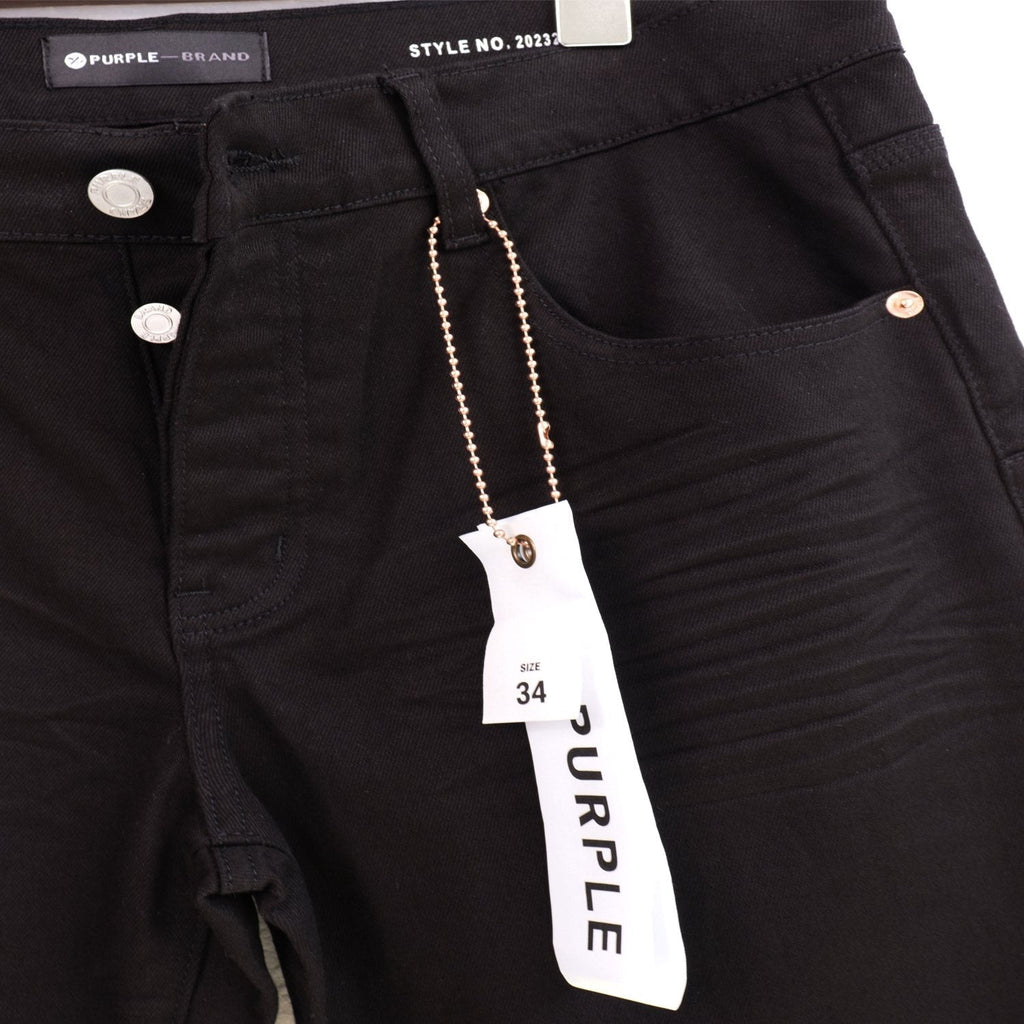 Purple Brand Washed Black Distressed Jeans ¡ª detail