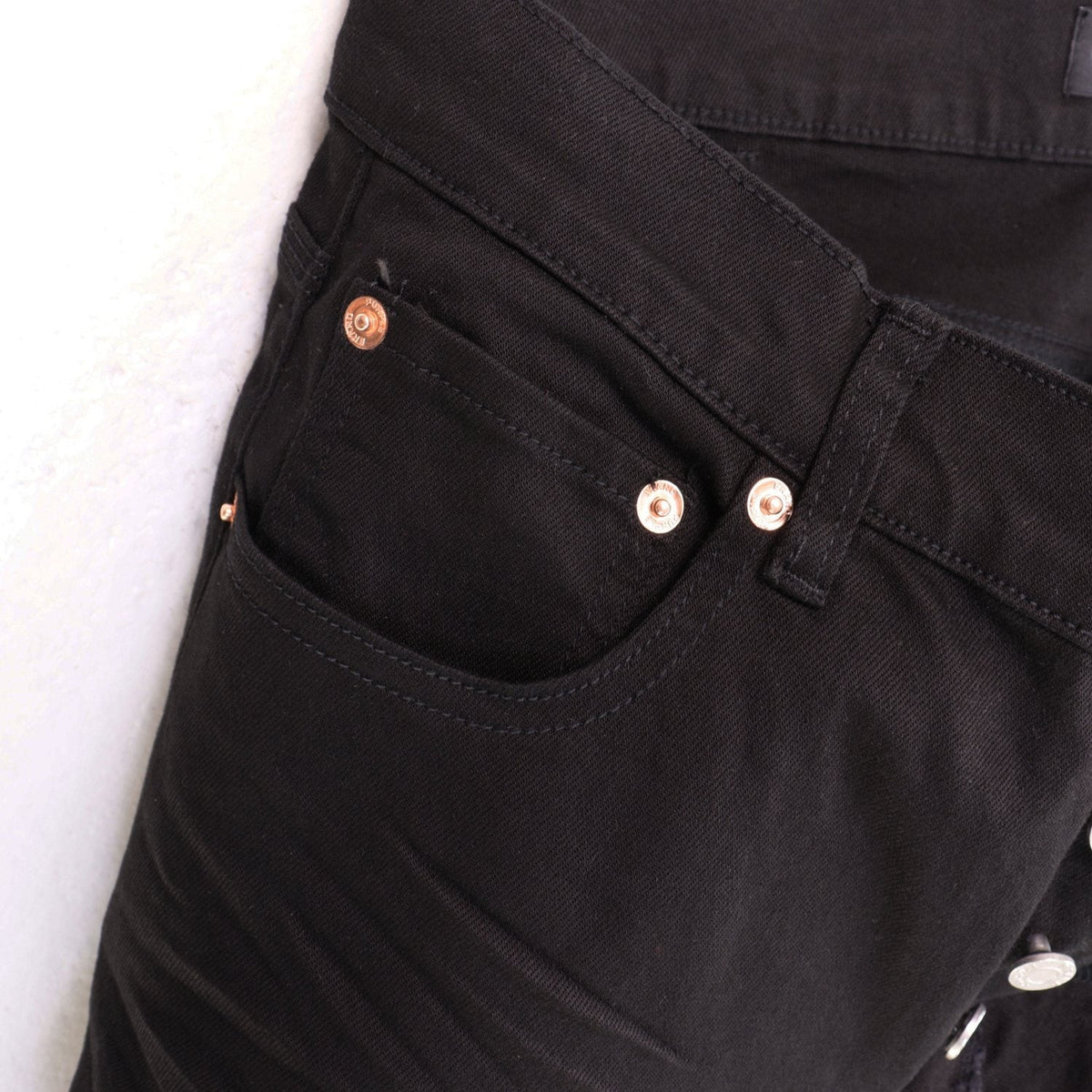 Purple Brand Washed Black Distressed Jeans ¡ª detail