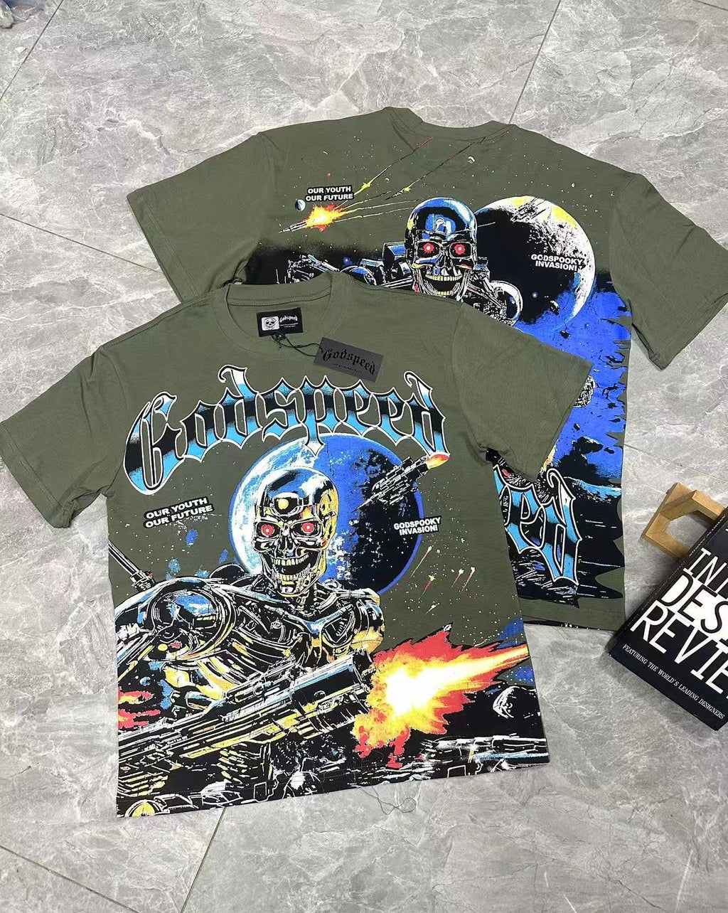 Godspeed Robot Space Graphic T-Shirt ¡ª context