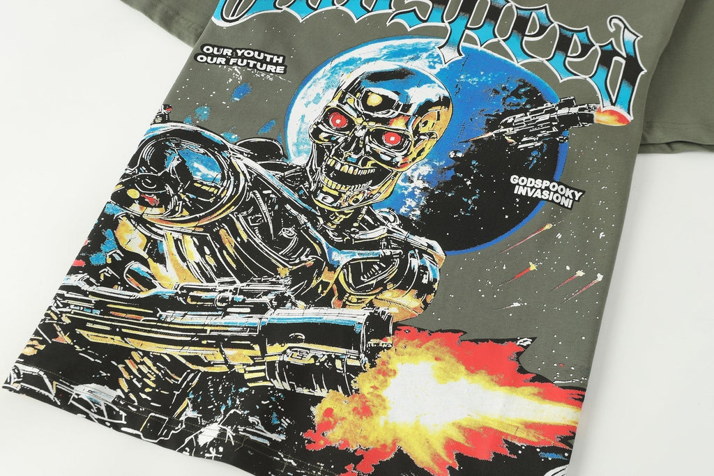 Godspeed Robot Space Graphic T-Shirt ¡ª detail