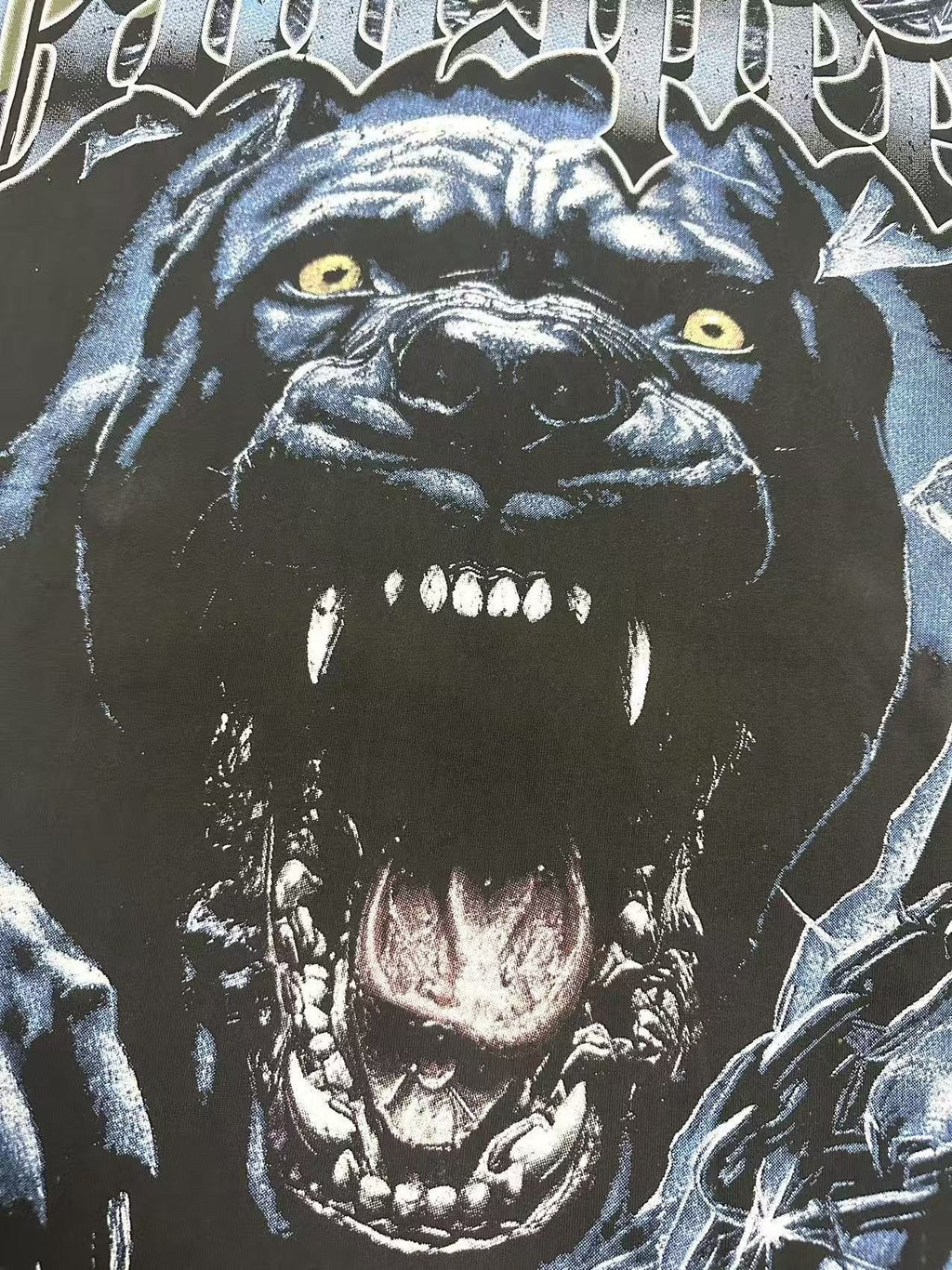 Godspeed Panther & Puck Your Society Graphic T-Shirt ¡ª detail