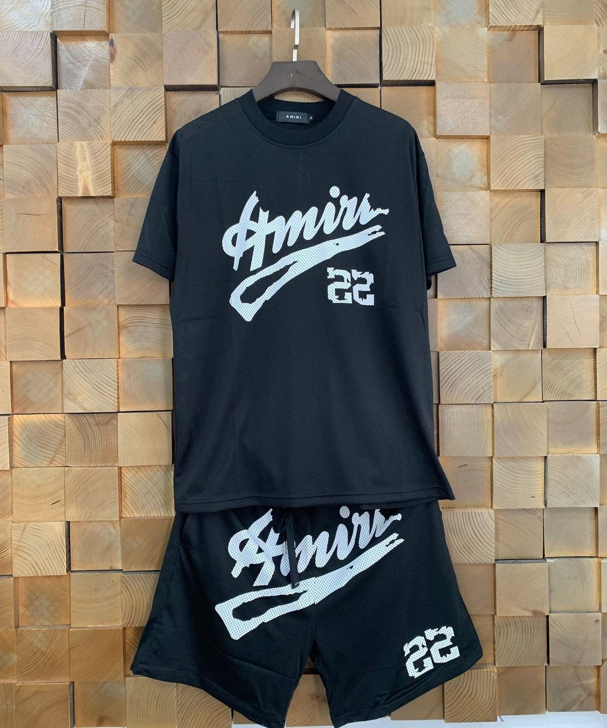 AMIRI 22 Mesh T-Shirt & Shorts Set ¡ª front