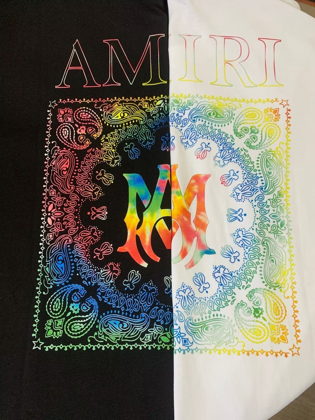 AMIRI Rainbow Bandana Back Graphic T-Shirt ¡ª detail