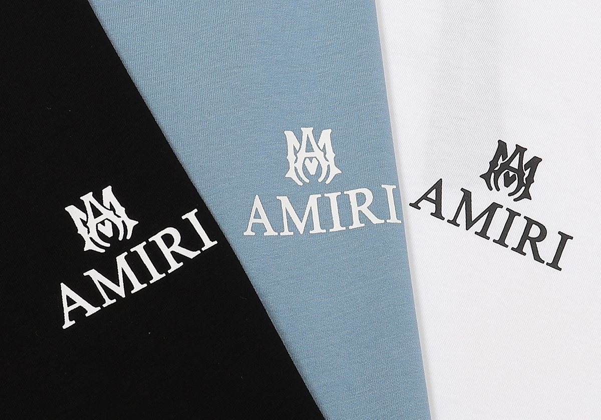 AMIRI Logo-Line Short-Sleeve T-Shirt ¡ª fabric_closeup