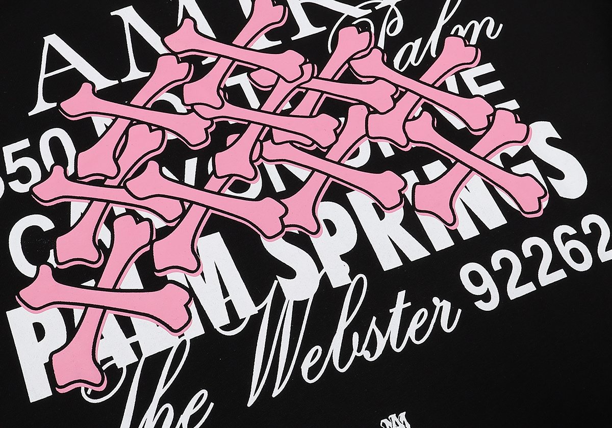 AMIRI Pink Bone Graphic T-Shirt ¡ª detail