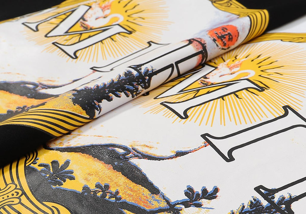 AMIRI Circular Back Graphic Short-Sleeve T-Shirt ¡ª fabric_closeup
