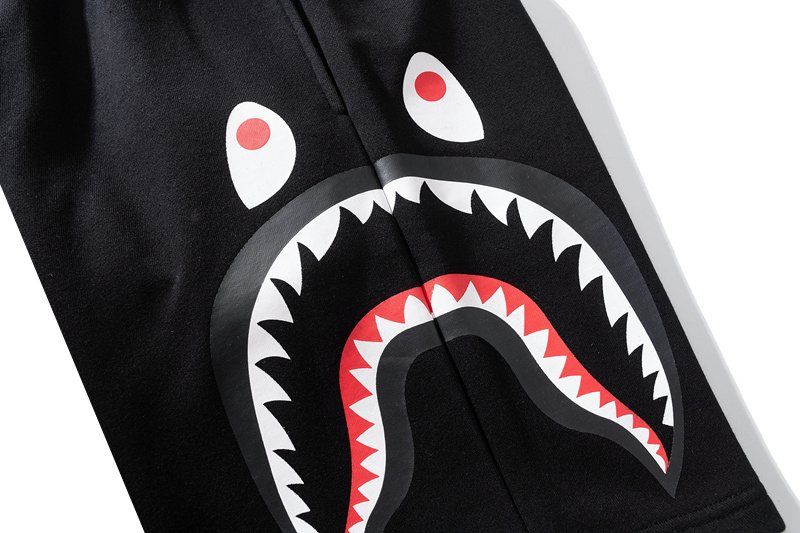 BAPE Shark Graphic Black Shorts ¡ª detail
