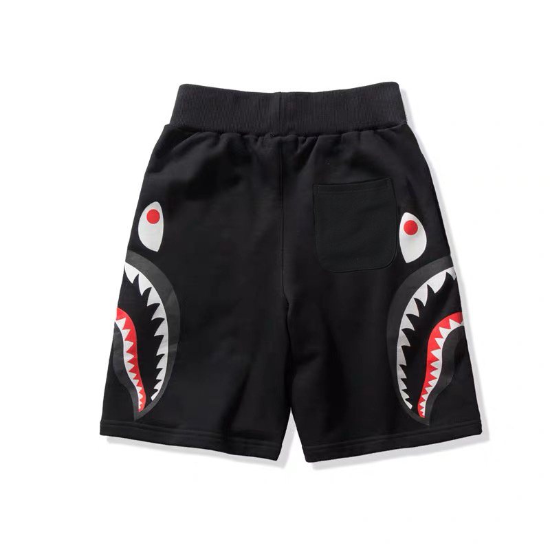 BAPE Shark Graphic Black Shorts ¡ª back