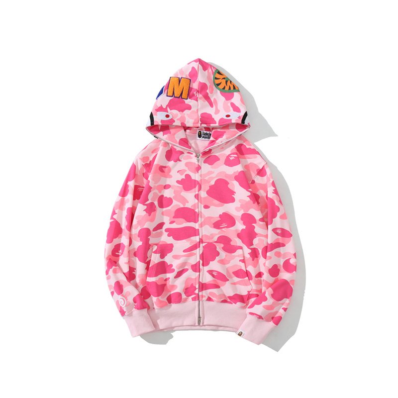 BAPE WGM Shark Camo Zip Hoodie ¡ª front
