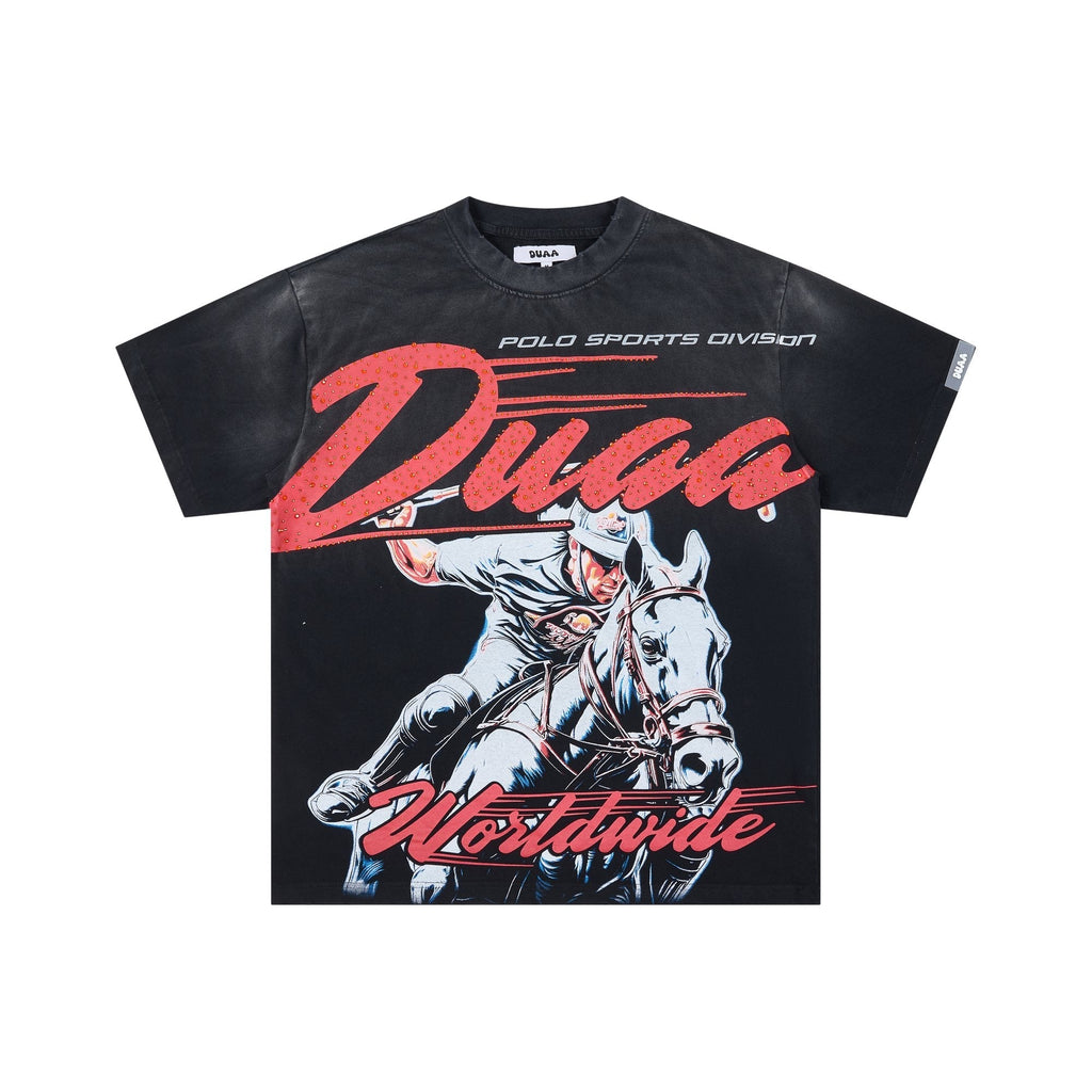 DUAA Horse Rider Graphic Washed T-Shirt ¡ª hero