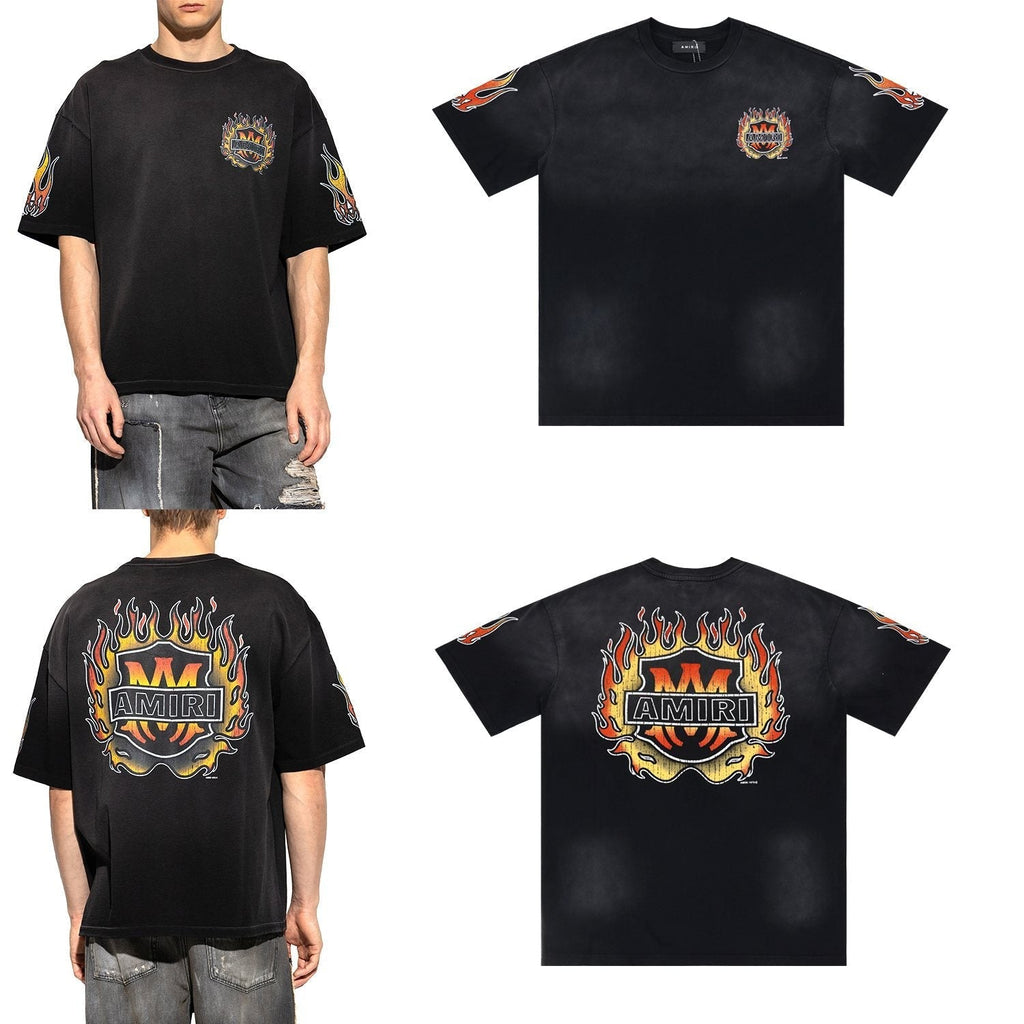 AMIRI Flame Graphic Short-Sleeve T-Shirt ¡ª context