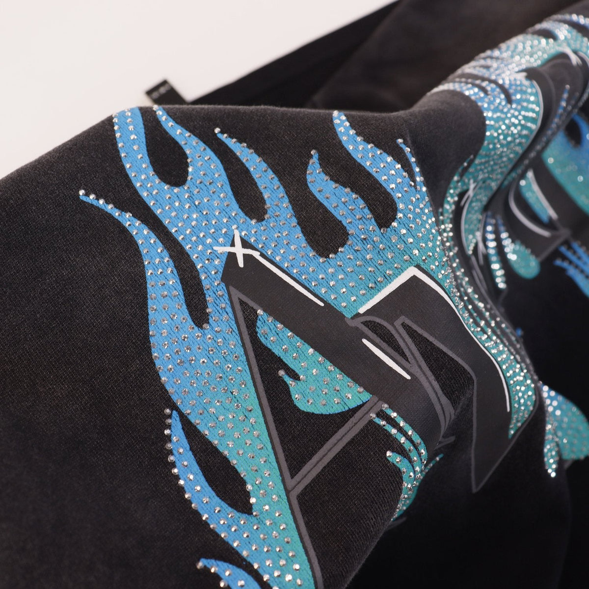 AMIRI Flame Rhinestone Graphic T-Shirt ¡ª detail