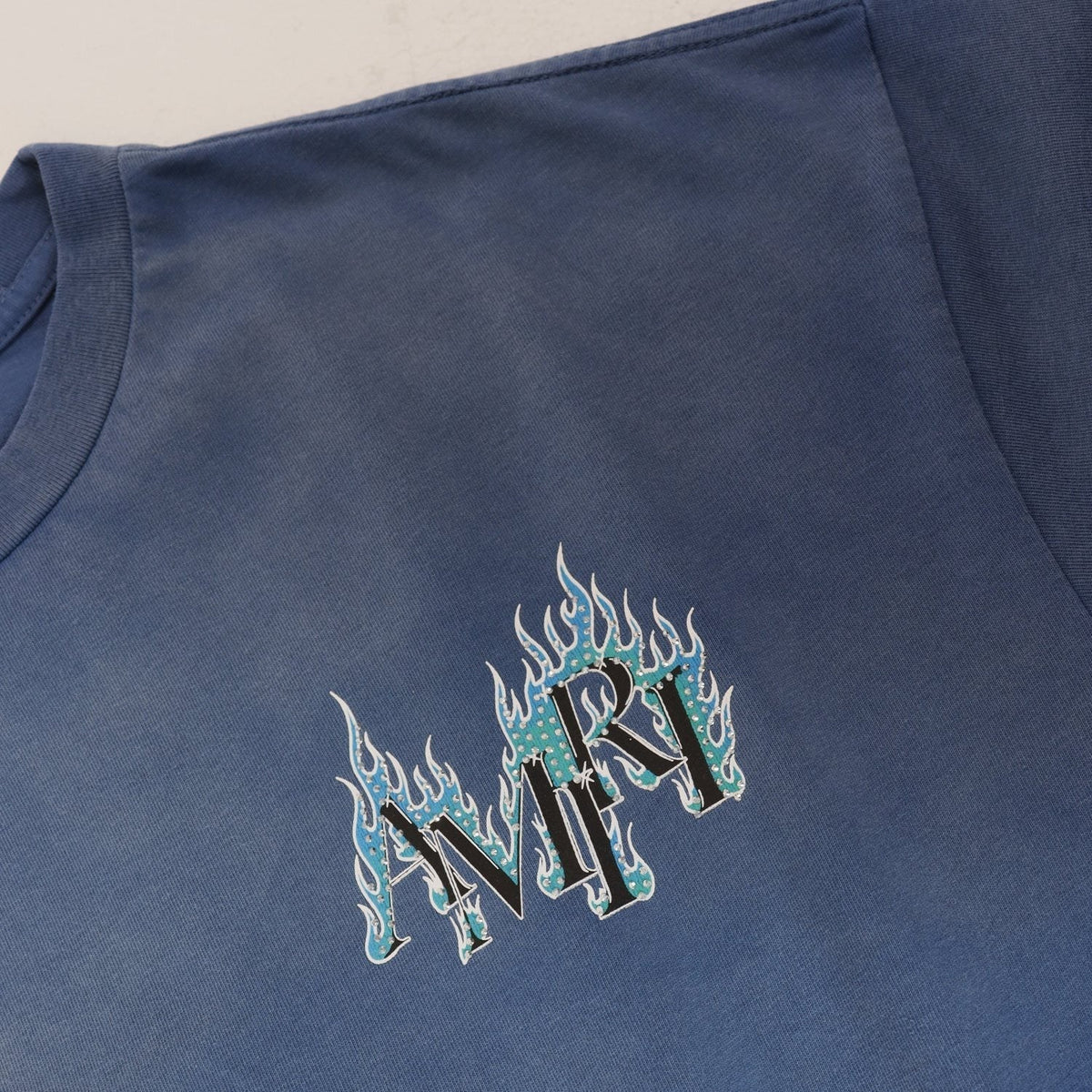 AMIRI Flame Rhinestone Graphic T-Shirt ¡ª front