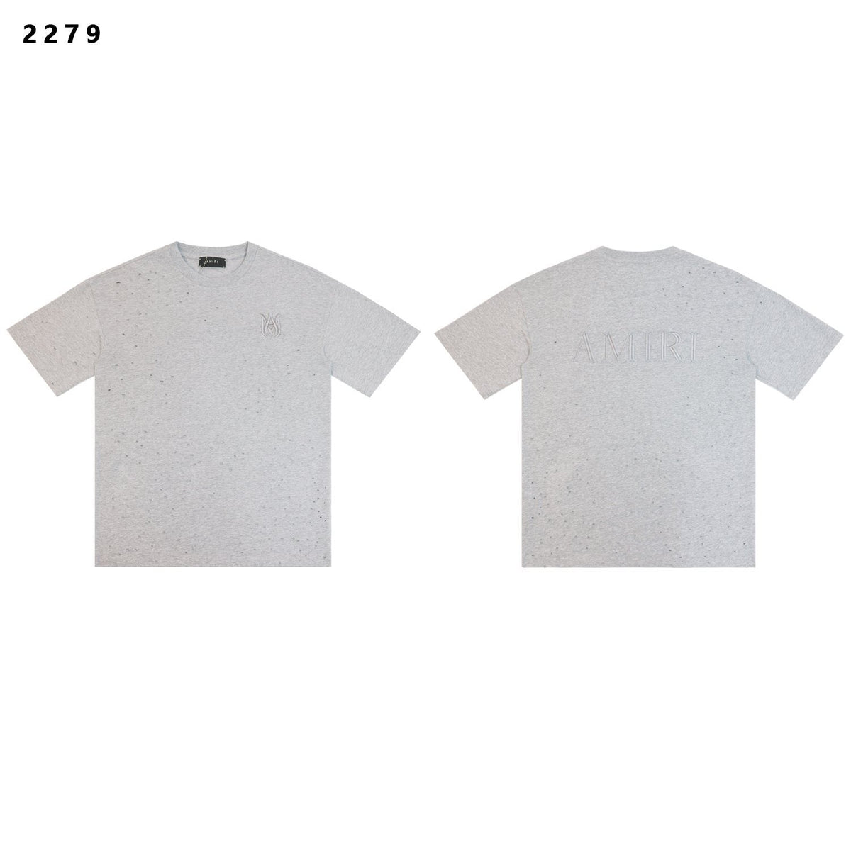 AMIRI Distressed Washed Short-Sleeve T-Shirt ¡ª front