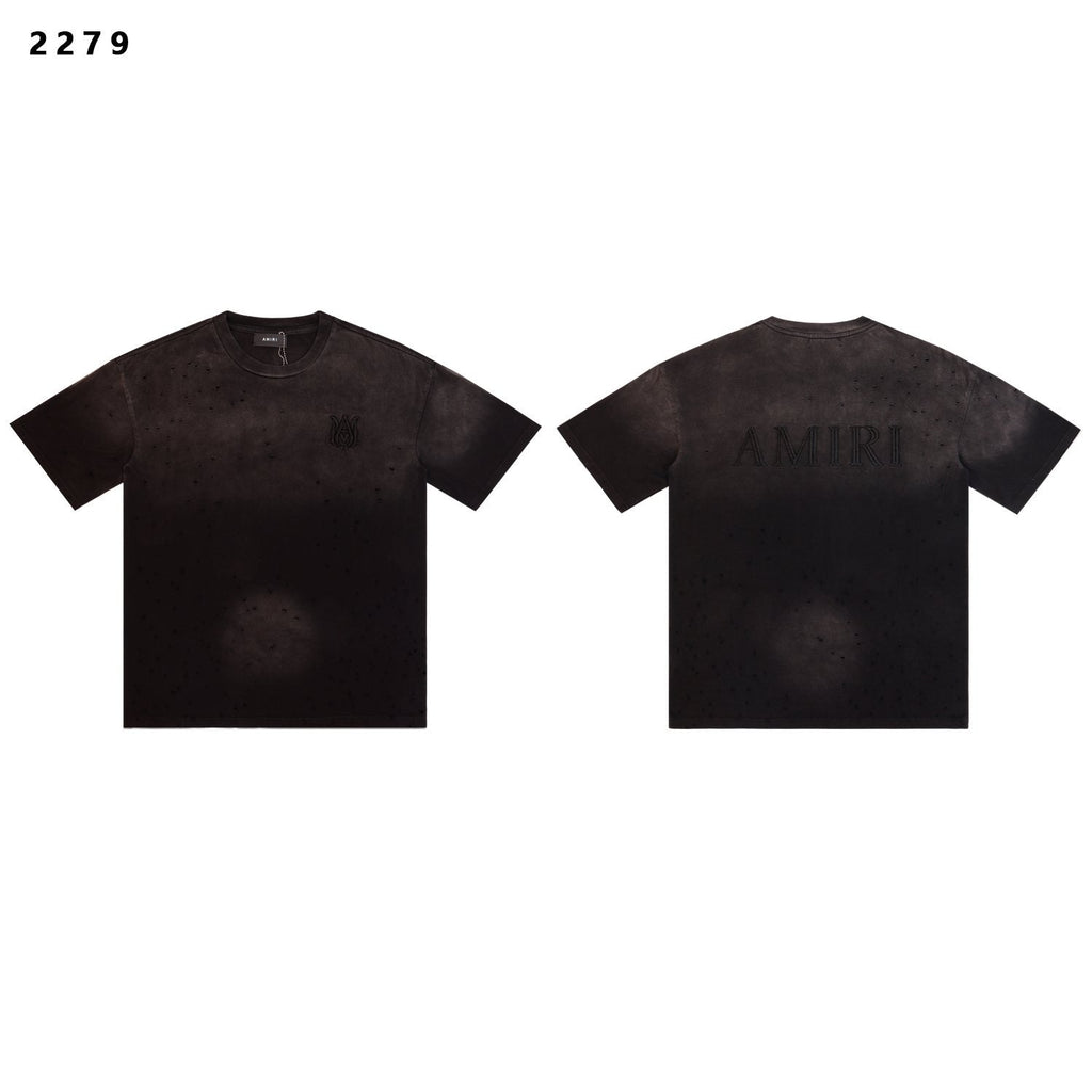 AMIRI Distressed Washed Short-Sleeve T-Shirt ¡ª hero