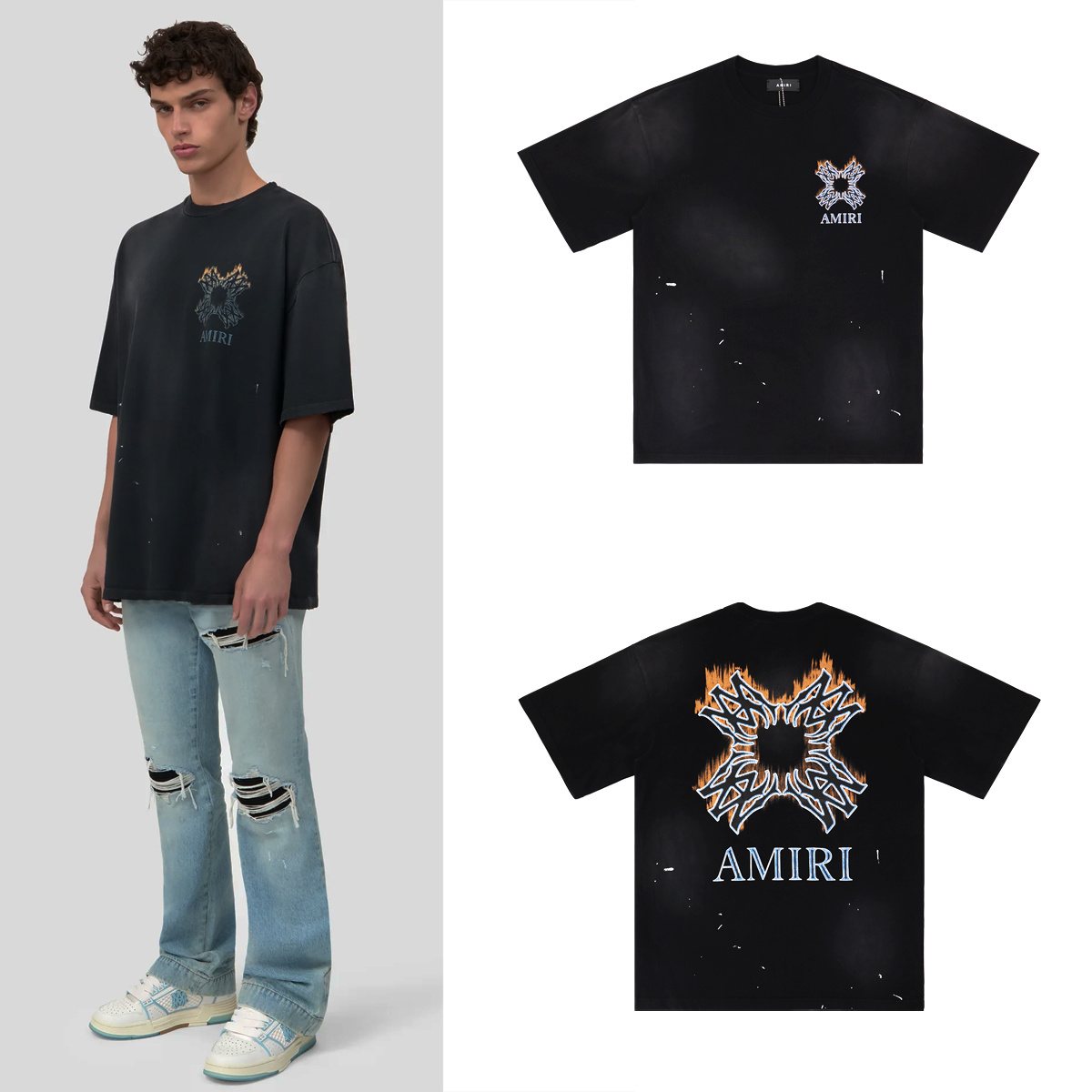 AMIRI Quad Flames Graphic T-Shirt ¡ª context