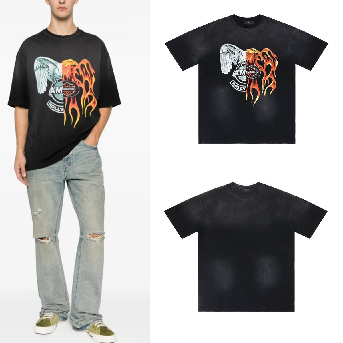 AMIRI Eagle Graphic Short-Sleeve T-Shirt ¡ª context