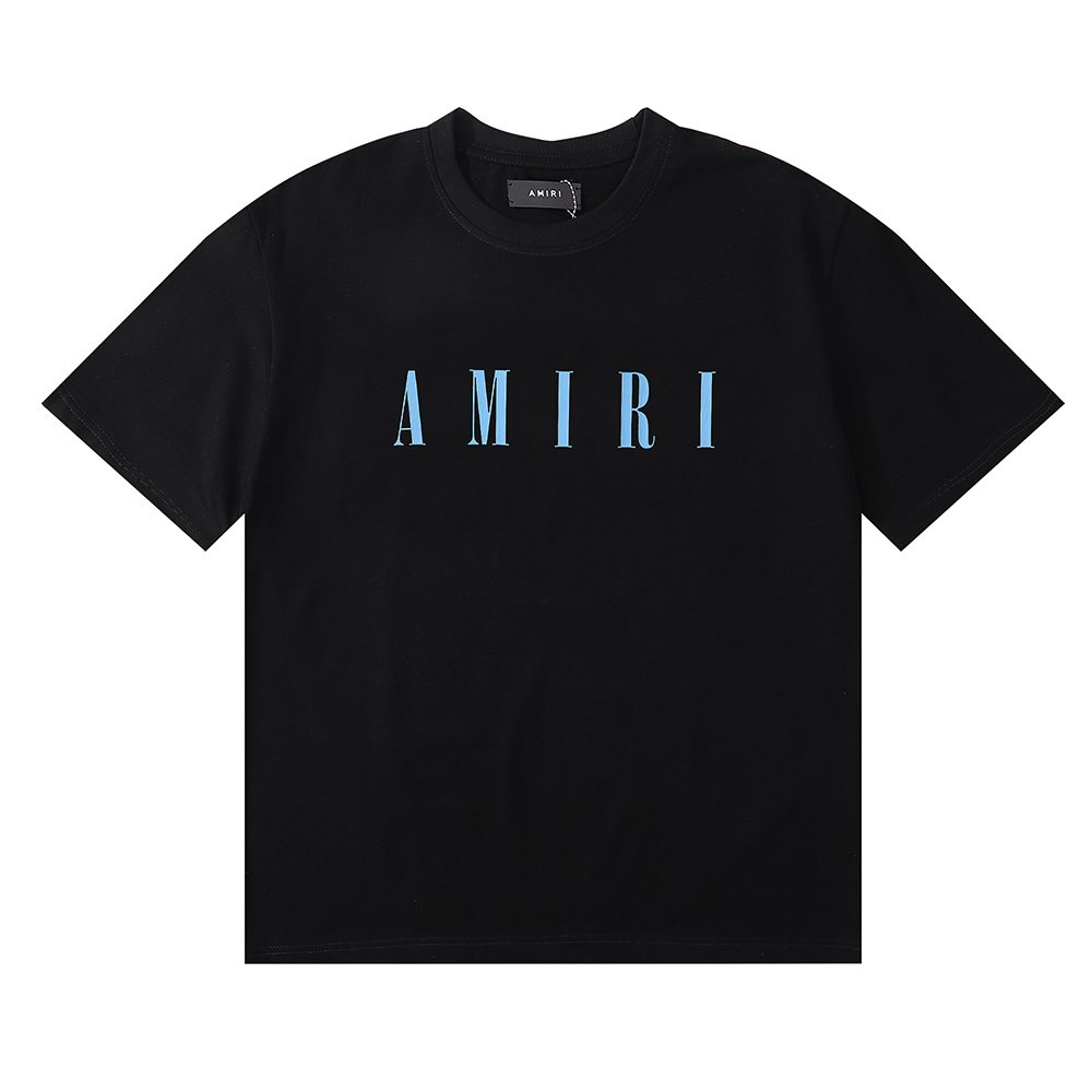 AMIRI Blue Wordmark Short-Sleeve T-Shirt ¡ª hero
