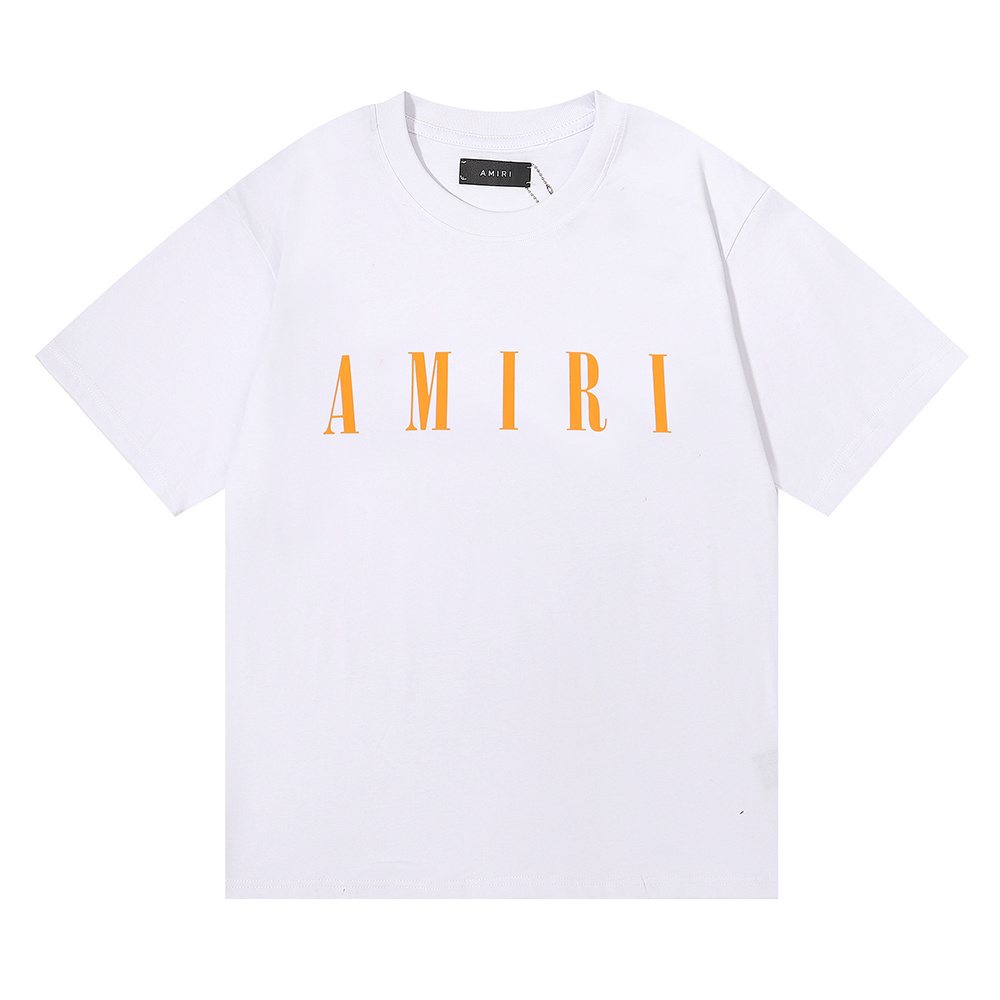 AMIRI Gold Wordmark T-Shirt ¡ª front