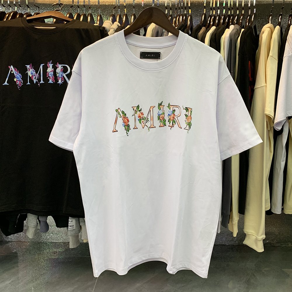 AMIRI Floral Butterfly Graphic Short-Sleeve T-Shirt ¡ª context