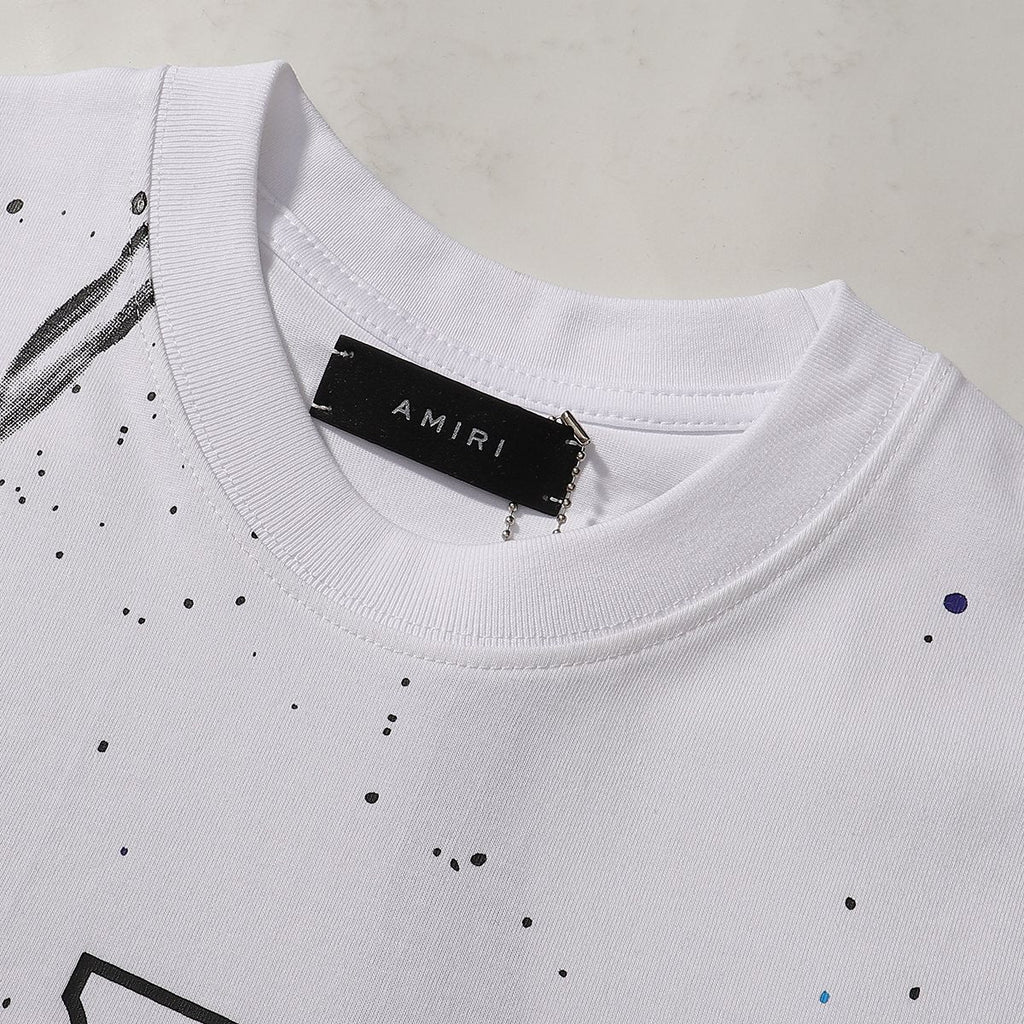 AMIRI Los Angeles Paint-Splatter Graphic T-Shirt ¡ª neck_label
