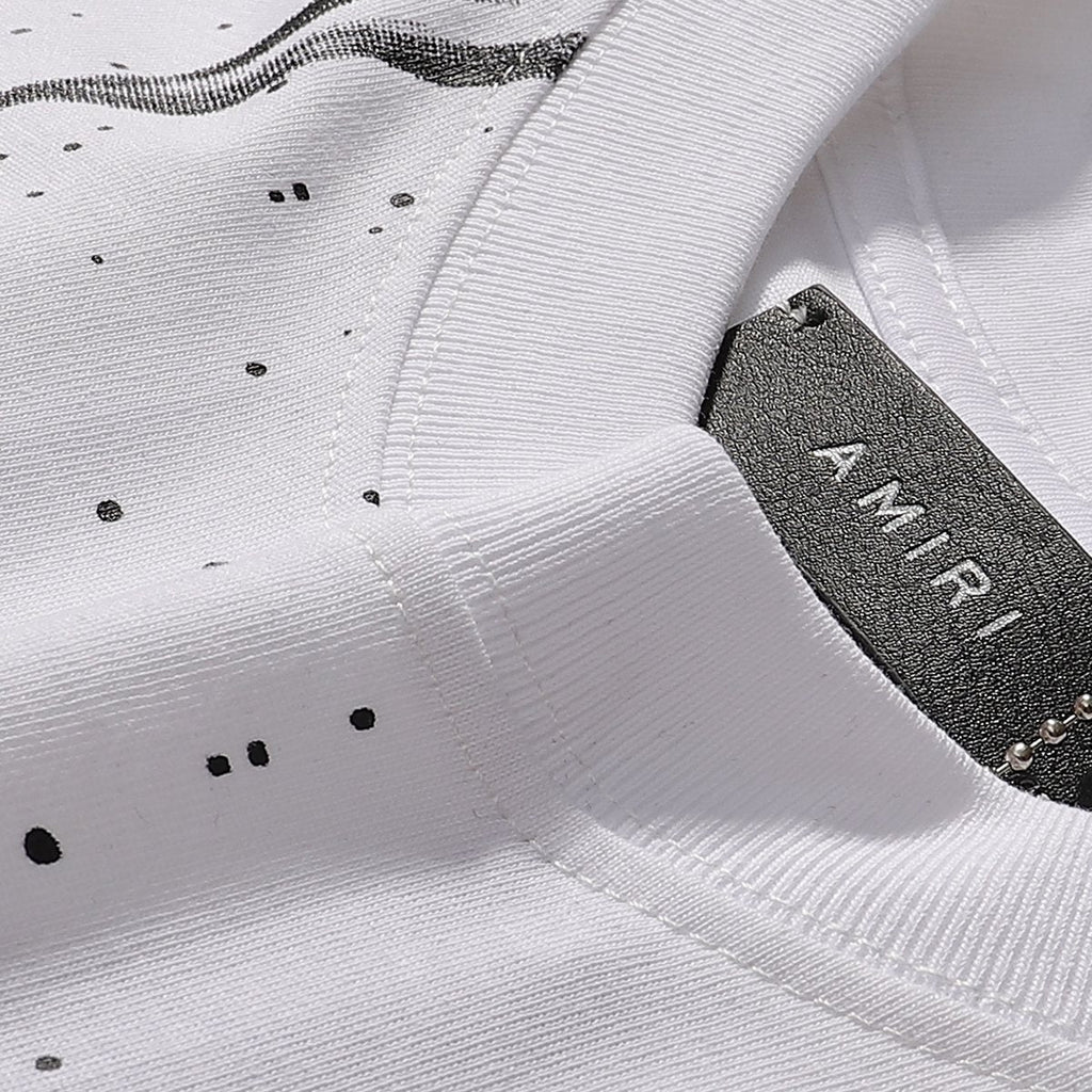 AMIRI Los Angeles Paint-Splatter Graphic T-Shirt ¡ª neck_label