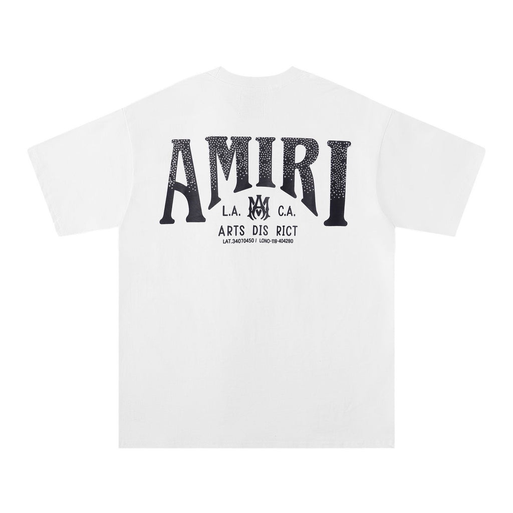 AMIRI Silver Letter Graphic Short-Sleeve T-Shirt ¡ª back