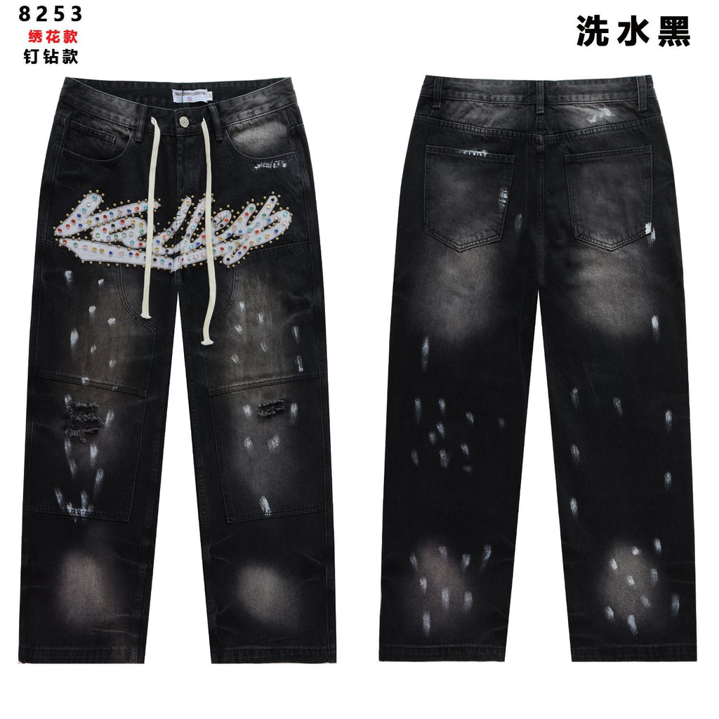 VALE Sports Division Embellished Wide-Leg Jeans ¡ª hero