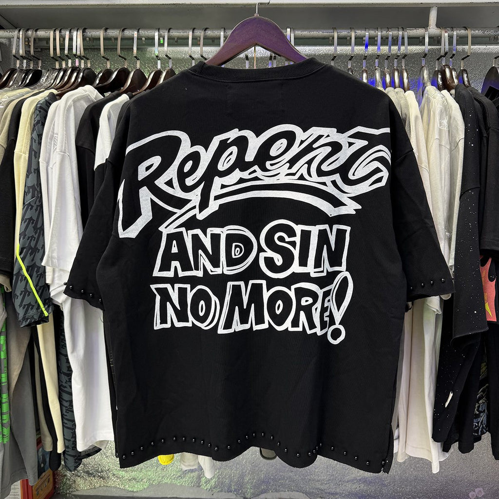 BKYS Revival Repent Skull Rhinestone Cropped T-Shirt ¡ª context
