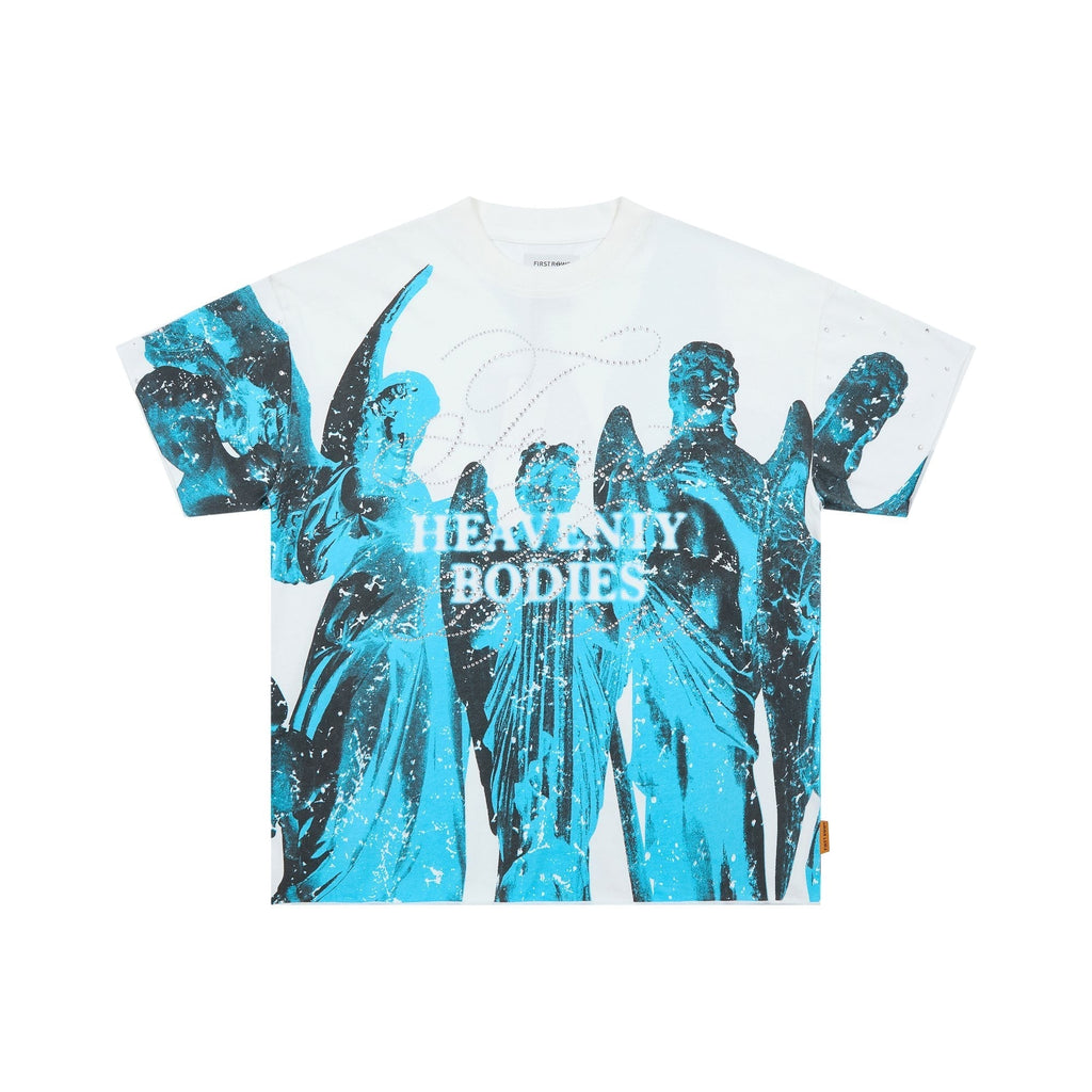 FIRST ROW Statues Rhinestone Graphic T-Shirt ¡ª hero
