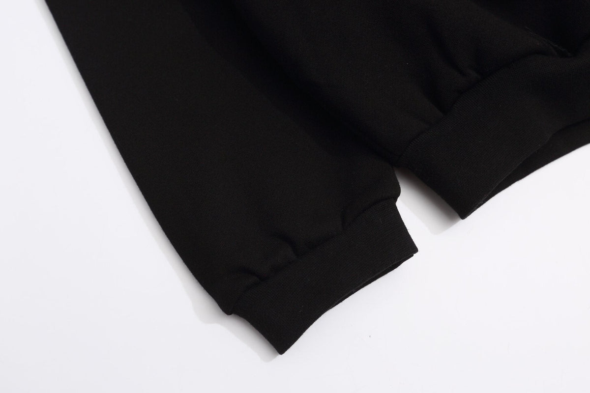 Fear of God Essentials Arched Graphic Hoodie in Black ¡ª detail