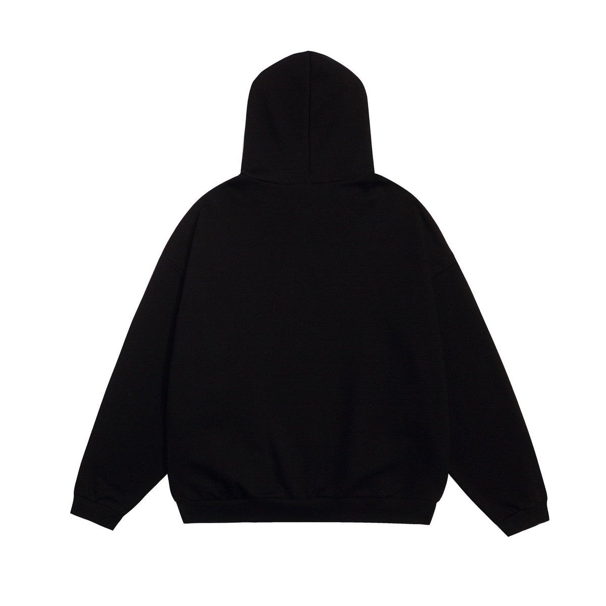 Fear of God Essentials Arched Graphic Hoodie in Black ¡ª back