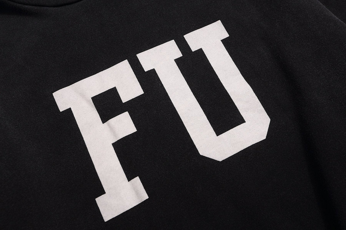 Fear of God FU Graphic Black Hoodie ¡ª detail