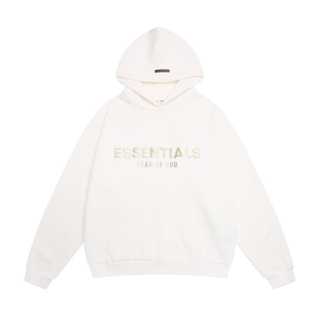 Essentials Fear of God Embossed Wordmark Pullover Hoodie ¡ª front