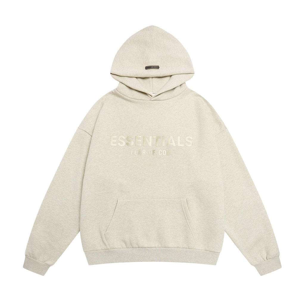 Essentials Fear of God Embossed Wordmark Pullover Hoodie ¡ª front