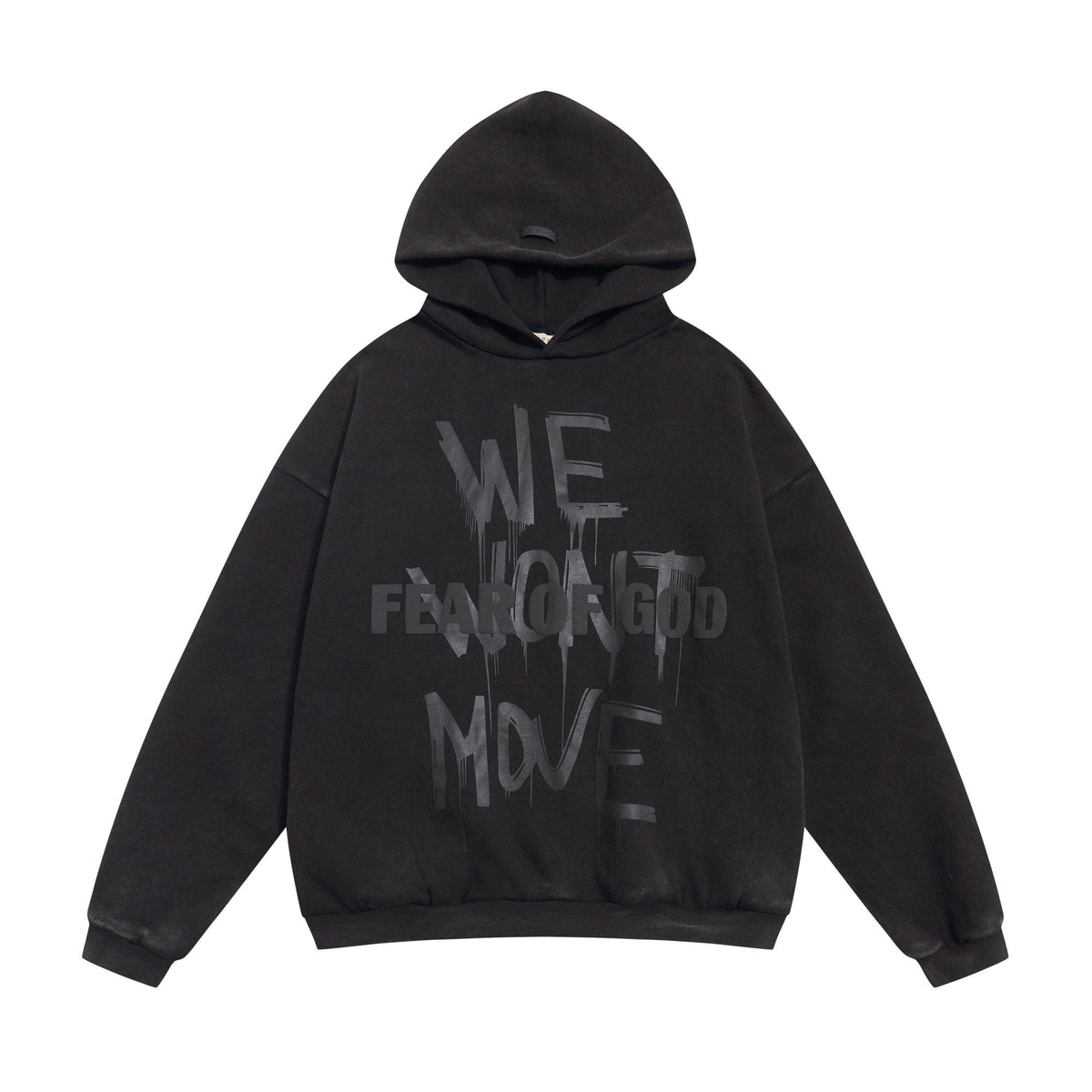 Fear of God Washed Black Side-Pocket Graphic Hoodie ¡ª hero