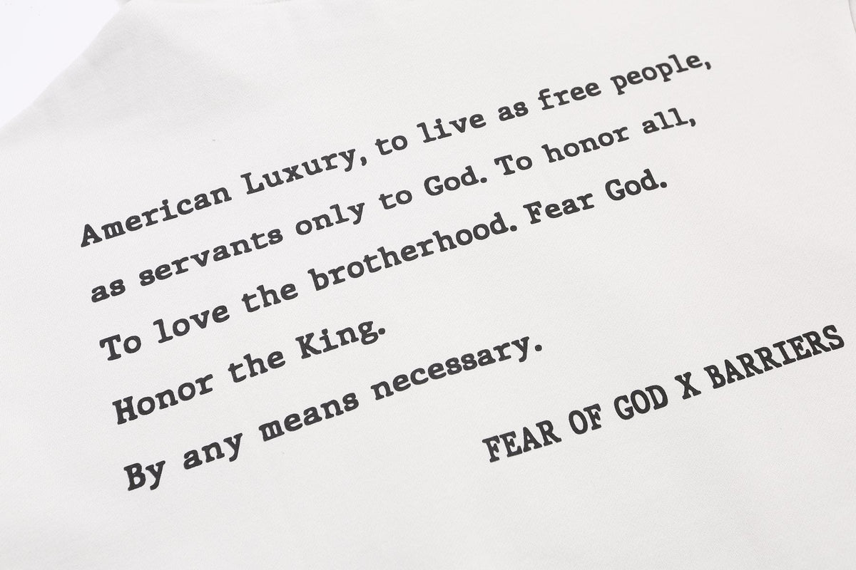 Fear of God x Barriers Front & Back Graphic Hoodie ¡ª detail