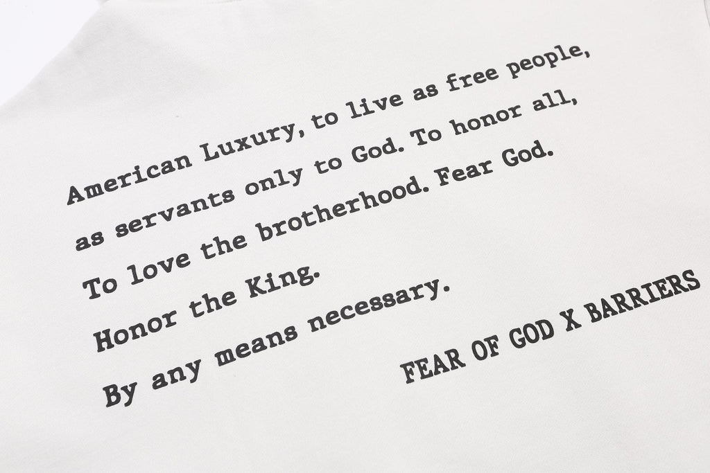 Fear of God x Barriers Front & Back Graphic Hoodie ¡ª detail