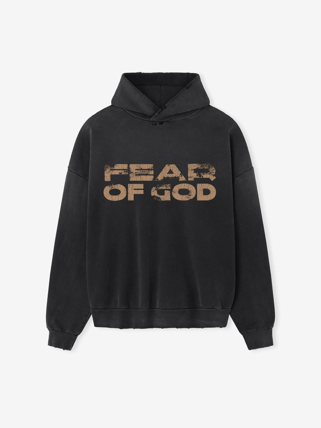 Fear of God Washed Black Side-Pocket Hoodie ¡ª front
