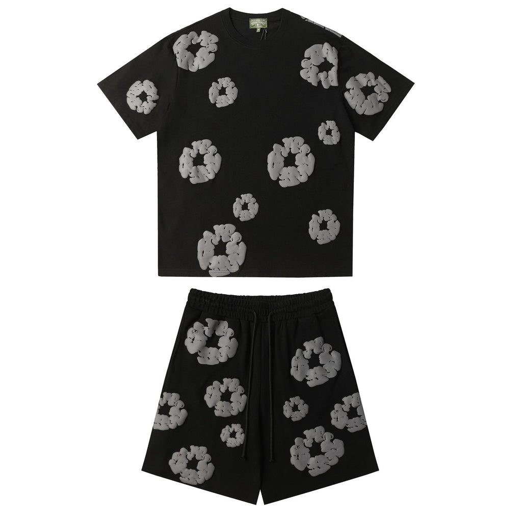 DENIM TEARS Cotton Wreath Graphic Short-Sleeve Set ¡ª front
