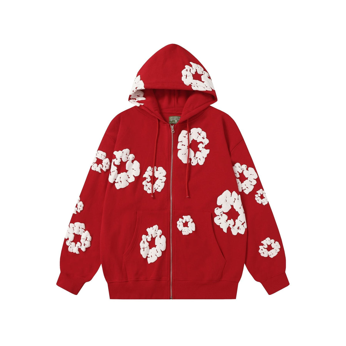 DENIM TEARS Floral Zip Hoodie ¡ª front