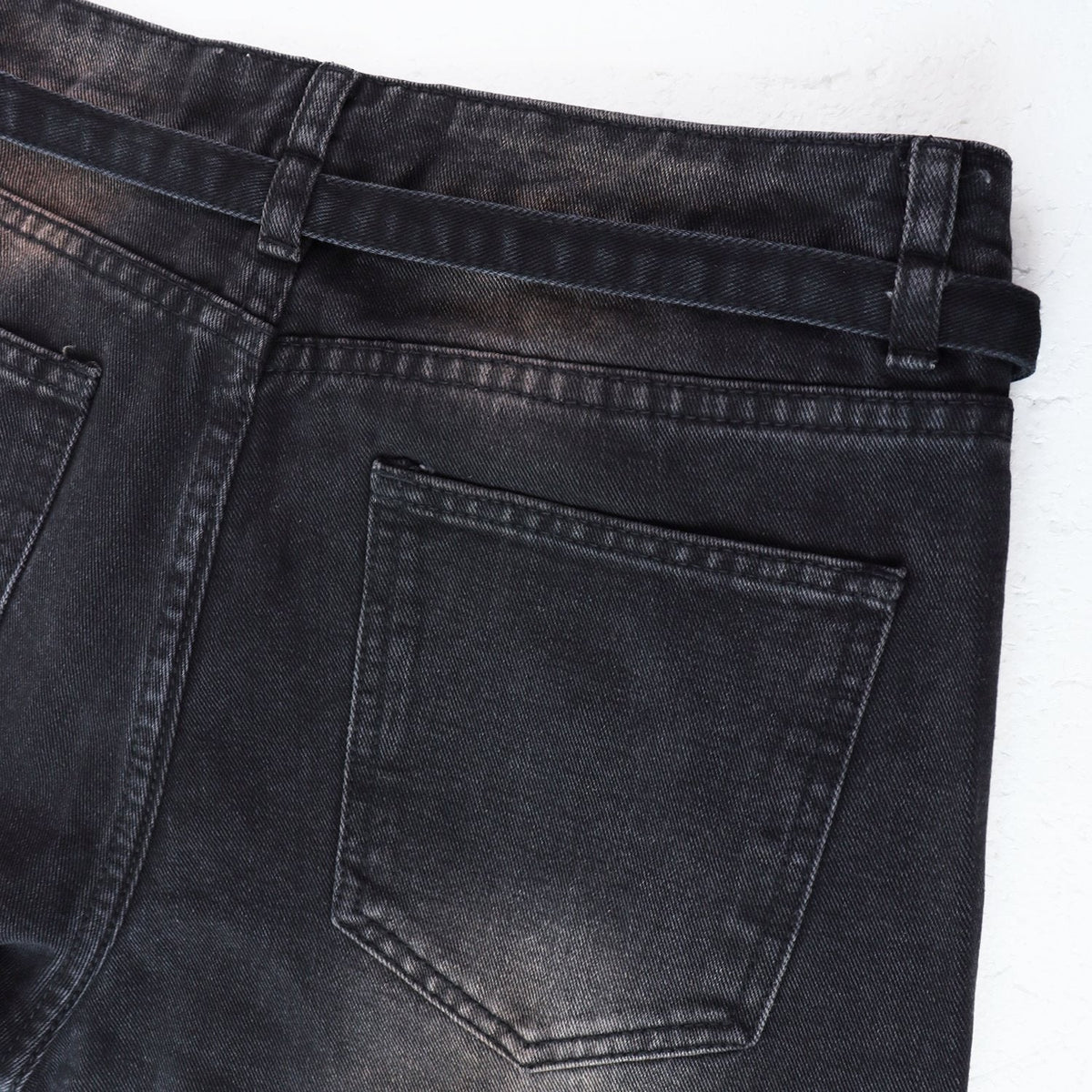 Valley Dreams Black Washed Splatter Wide-Leg Jeans ¡ª detail